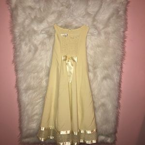 Yellow long sun dress